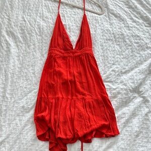 Red Halter Dress